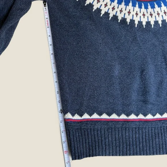 Men’s American Eagle Navy Blue Fair Isle Sweater New - Picture 6 of 7